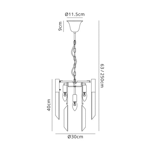 Kuna Pendant Round 4 Light
